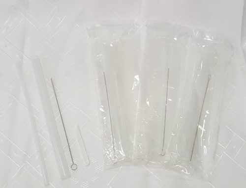 可客製-吸管PVC袋+矽膠吸管23cm